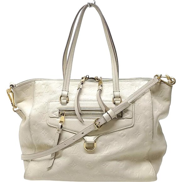 619748AE Louis Vuitton Crossbody Bag Lumineuse PM White Monogram Empreinte - Picture 1 of 9